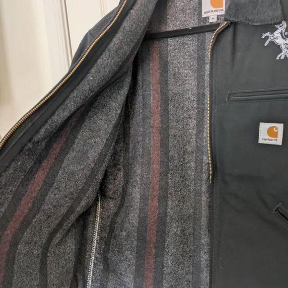 Rare Carhartt Black Made In USA Detroit Jacket - Picture 5 of 13